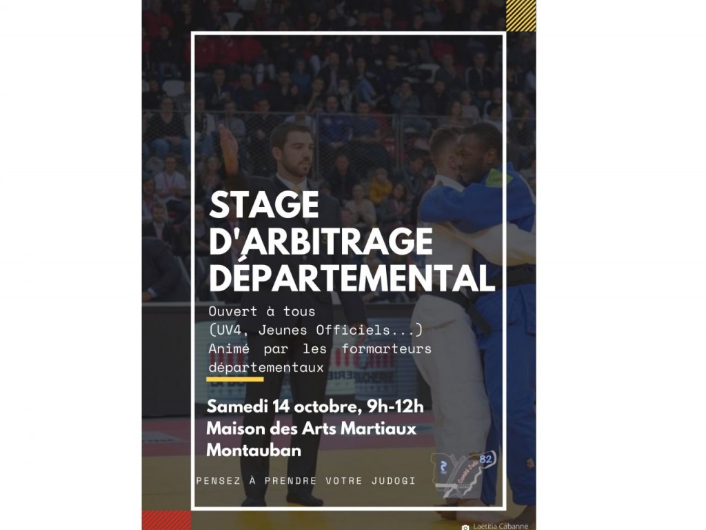 Image de l'actu 'Stage départemental d'arbitrage - 14 octobre à Montauban'