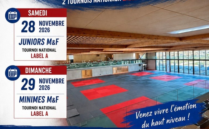 SAVE THE DATE POUR NOS TOURNOIS NATIONAUX !
